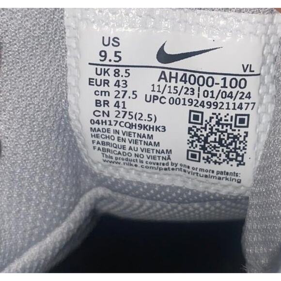 New Men's Sz 9.5 Nike Force Savage Pro 2 Football Cleats White Black AH4000-100 - Picture 6 of 7